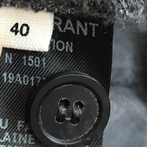 Isabel Etoile Marant Gray Glen Plaid 100% Virgin Wool Dress Size 40 US 8 - Picture 10 of 10